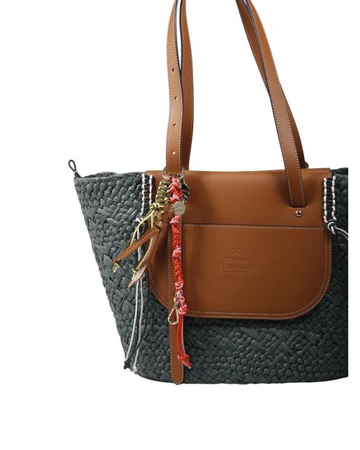 CUBA LAB White Tropicana Shoulder Bag