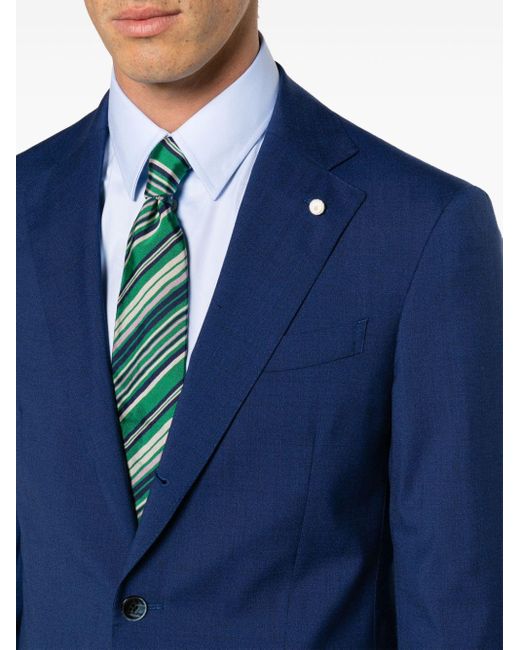 Luigi Bianchi Blue Single-breasted Tailored Suit for men