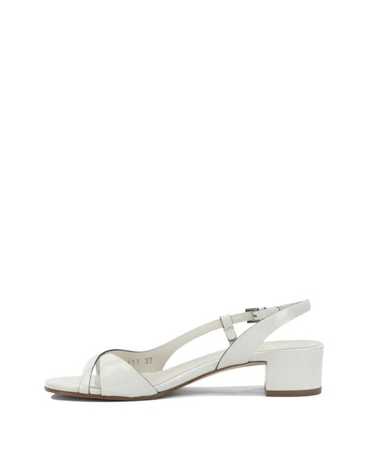Roberto Del Carlo White Crossover-Strap Slingback Sandals