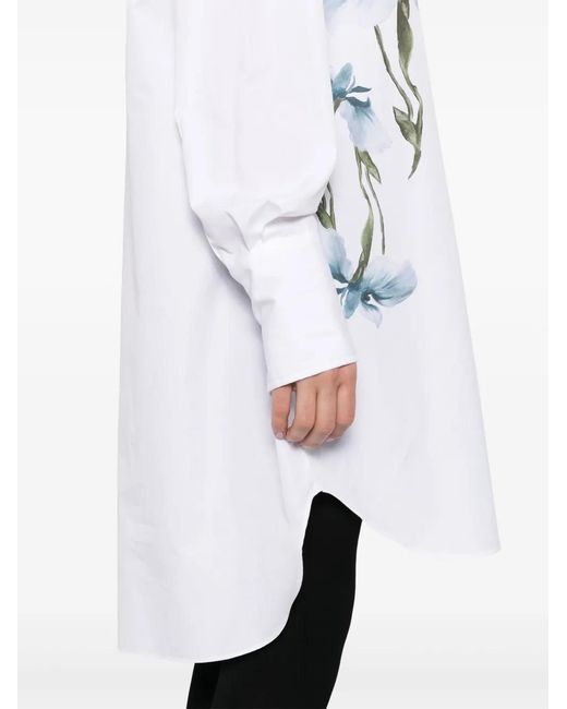Givenchy White Printed Poplin Shirt