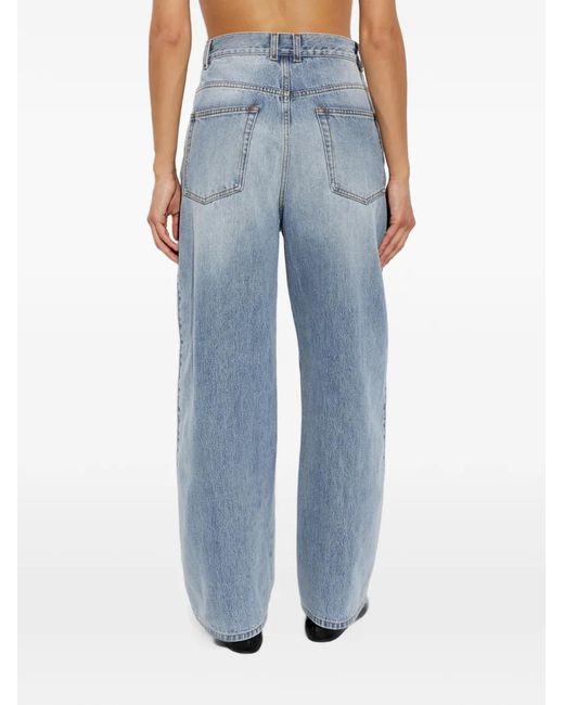 Rohe Blue Faded Wide-Leg Jeans