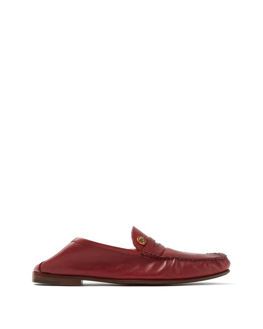 Versace Red Guanto Leather Guanto Leather Moccasins