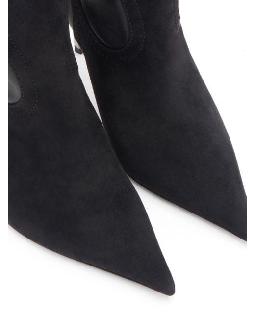 Casadei Black 100Mm Blade Double Over-Knee Boots