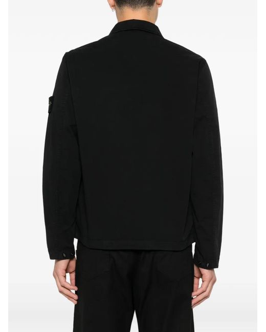 Stone Island Black Logo Jacket for men