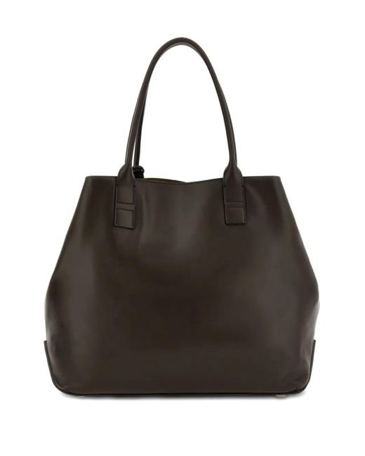 Hogan Black Script Address Medium Tote Bags