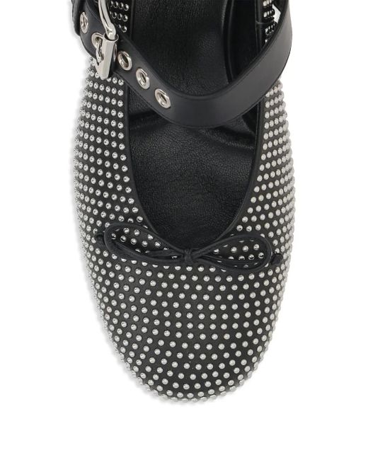 Miu Miu Black 25Mm Buckled Ballerina Shoes