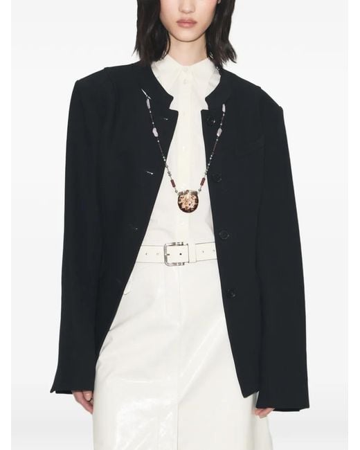 Tory Burch Black Viscose And Cotton Crepe Jacket