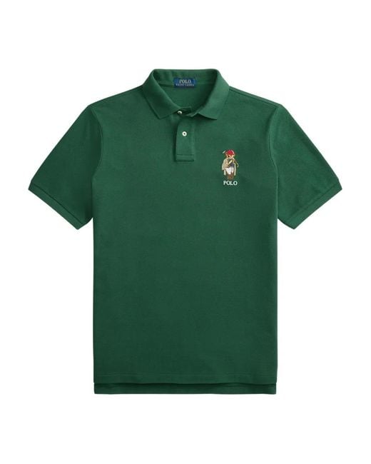 Polo Ralph Lauren Green Embroidered Polo Shirt for men