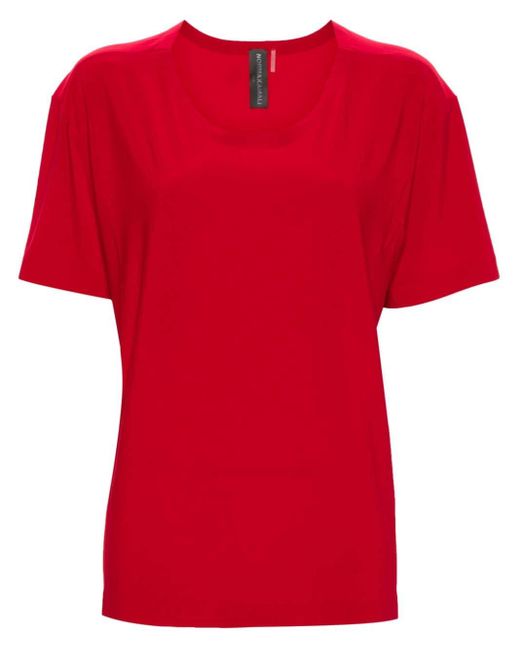 T-shirt in jersey di Norma Kamali in Red