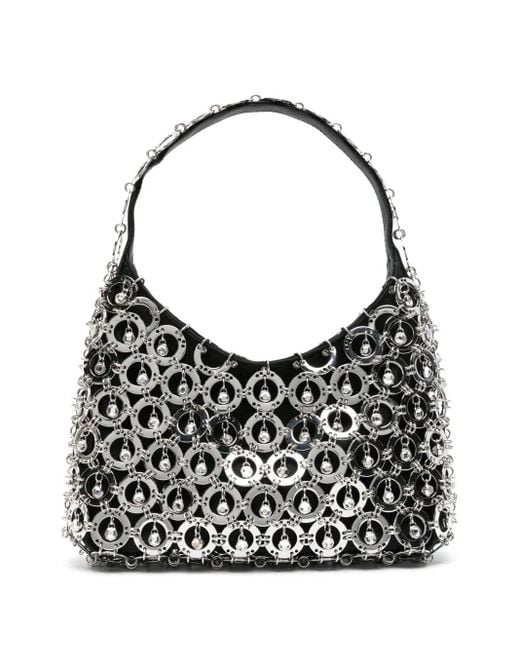 Rabanne Black Sphere Chainmail-Embellished Shoulder Bag