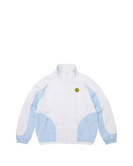Supreme Blue Jordan Panelled Track Jacket for men