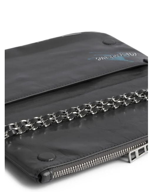 Zadig & Voltaire Gray X Humberto Cruz Rock Chain Clutch Bag