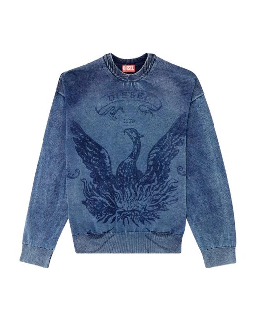 Felpa K-Fenicol di DIESEL in Blue da Uomo