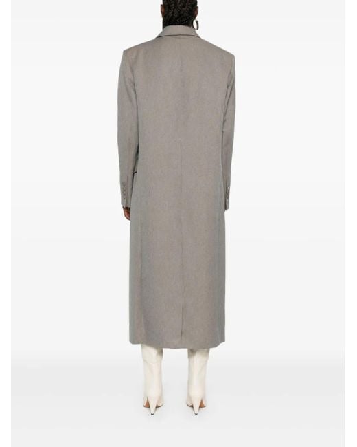 Frankie Shop Gray Doppelreihiger Mantel