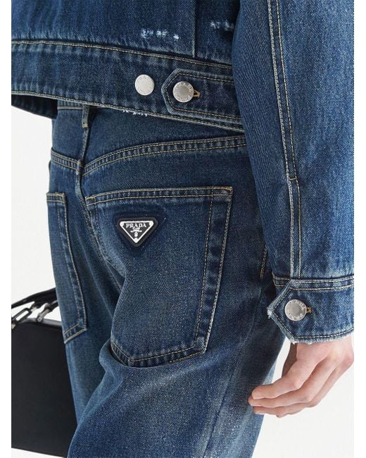Prada Blue Five-pocket Denim Jeans for men