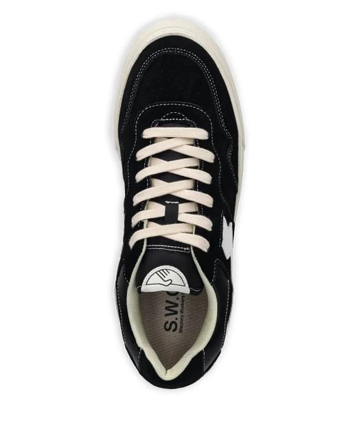 Stepney Workers Club レザースニーカー Black