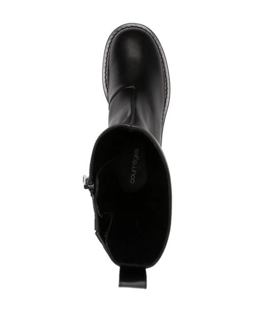 Courreges Black Ankle Boots Without Closure 55mm
