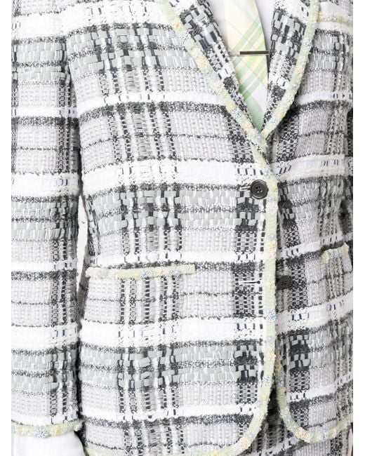 Thom Browne Tweed Jack in het White