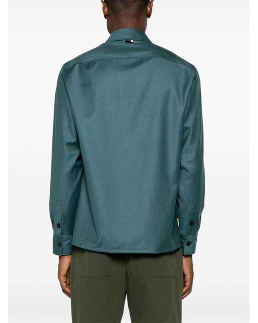 Low Brand Wollen Overhemd in het Groen voor heren | Lyst NL