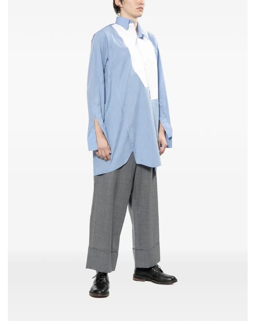 Junya Watanabe Blue Colour-Patch Shirt for men