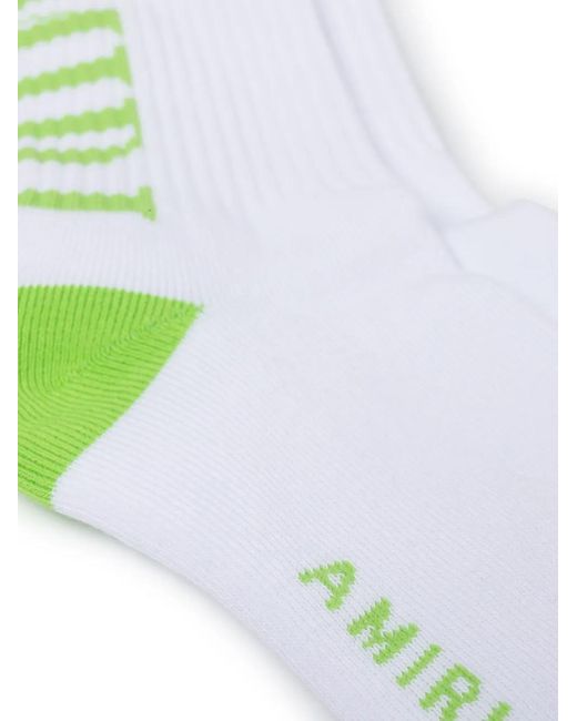 Amiri White Logo-Print Socks for men