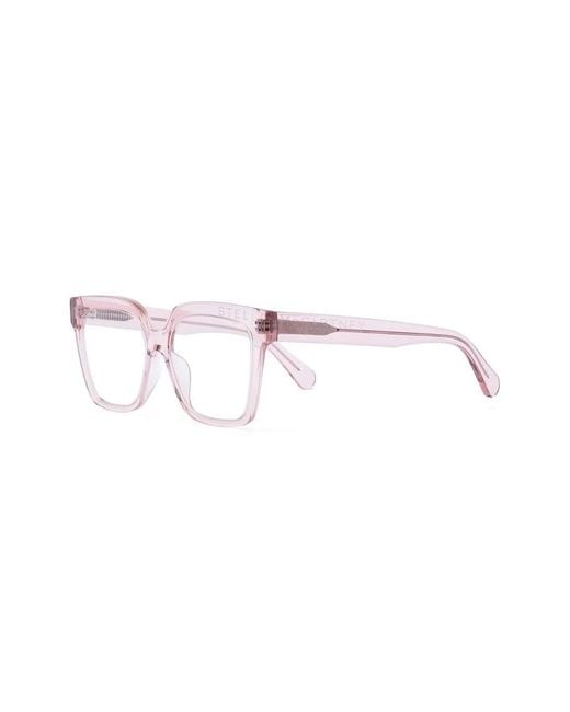Stella McCartney Pink Square-Frame Optical Glasses