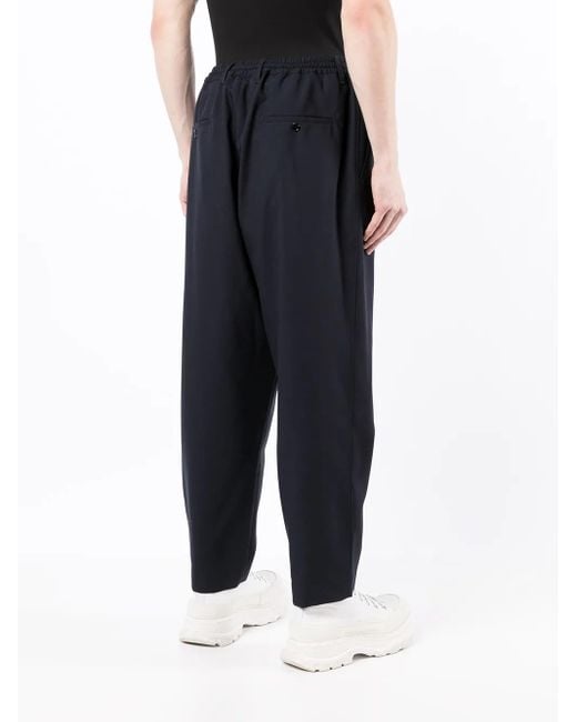 Marni Blue Cropped Tapered Trousers for men