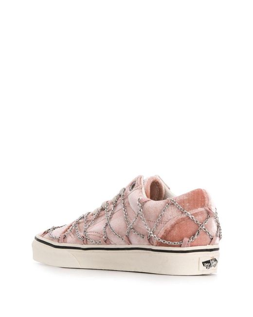 Vans X Sandy Liang Velvet Laced Chain Sneakers in Pink | Lyst