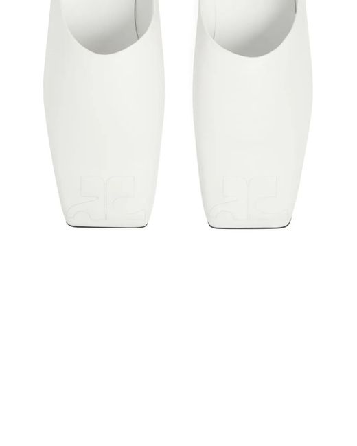 Courreges White Heritage Mules