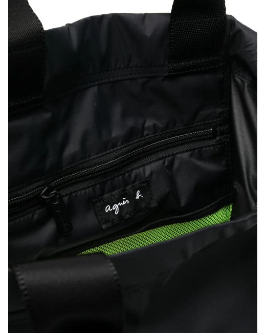 Agnes B. Black Logo-Print Backpack