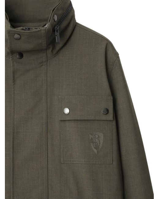 Burberry Green B Shield-Embroidered Jacket