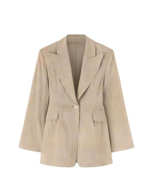 Ermanno Scervino Natural Blazer À Simple Boutonnage
