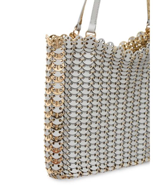 Rabanne Gray Chainmail-Effect Shoulder Bag