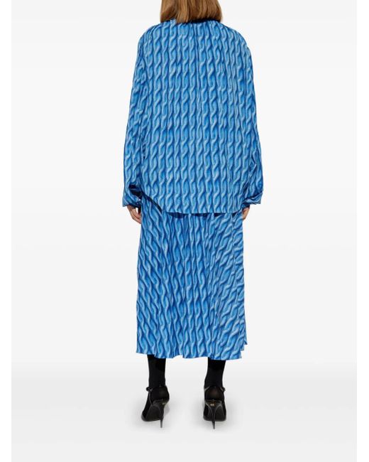 Balenciaga ケーブルニット ドレス Blue