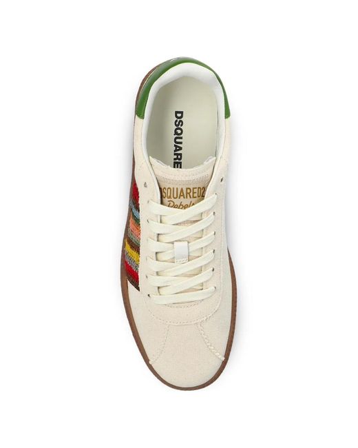DSquared² Multicolor Sneakers Mit Gestreiftem Einsatz