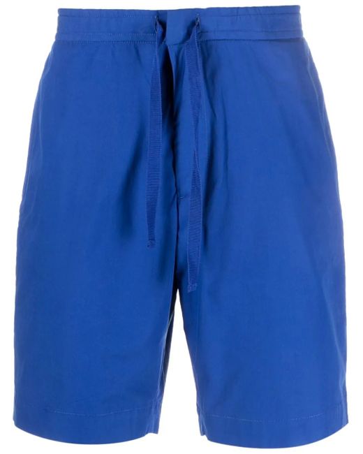 Officine Generale Blue Joaquim Drawstring-Waist Cotton Shorts for men