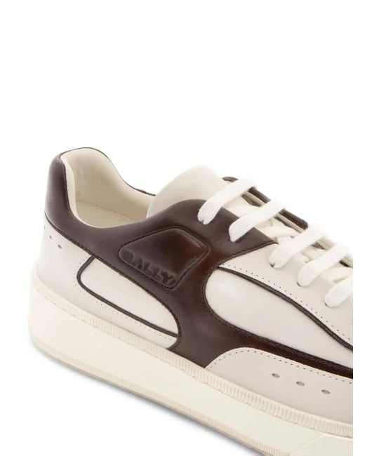 Bally White Raise Leather Sneakers for men