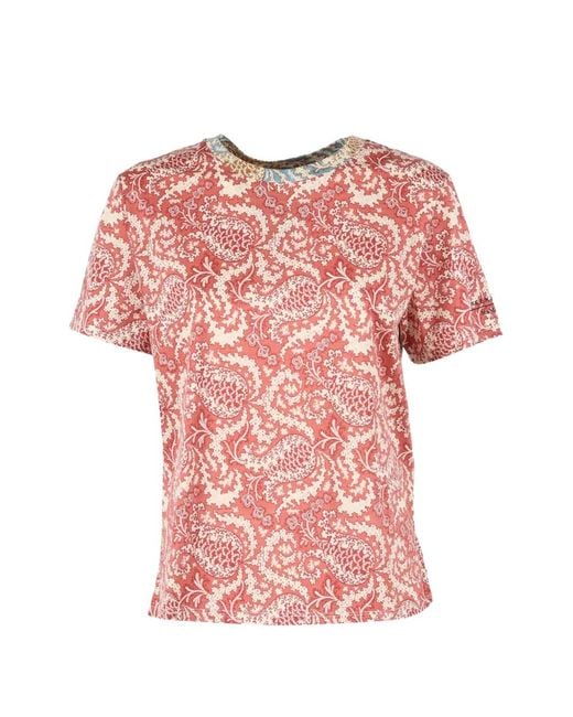 Weekend by Maxmara Pink Patterned T-Shirt