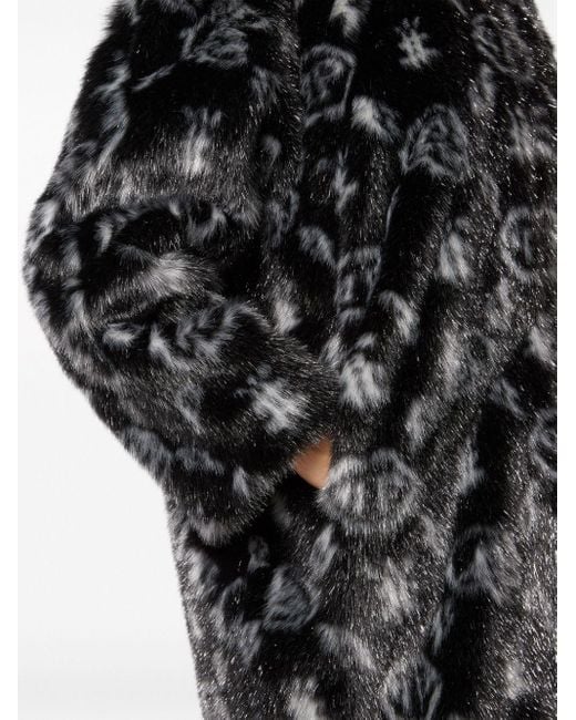 Abrigo con capucha y monograma Philipp Plein de color Black