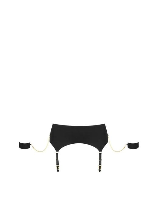 Maison Close Black Chain-Cuffs Suspender Belt