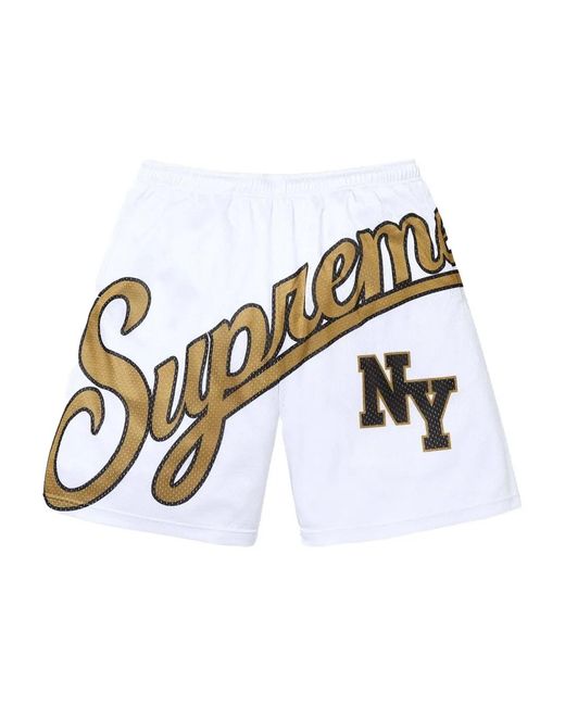 Shorts Big Script di Supreme in White da Uomo
