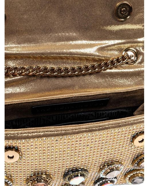 Kurt Geiger Metallic Medium Kensington Octavia Crystal-Embellished Shoulder Bag