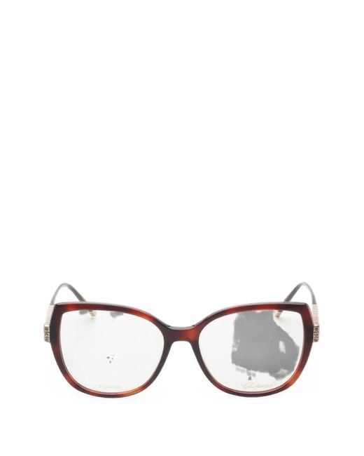 Chopard Metallic Tortoiseshell-Effect Cat-Eye Glasses
