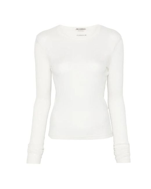 J.W. Anderson White Crew-Neck Top