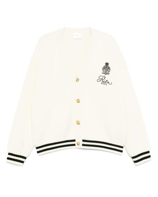 メンズ FRAME x Ritz Paris ロゴ カーディガン White