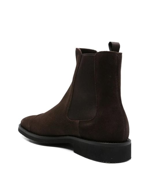 Tom Ford Black Elastic-Panel Suede Boots for men