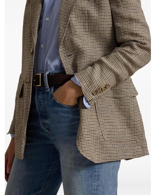 Polo Ralph Lauren Gray Michele Houndstooth Blazer
