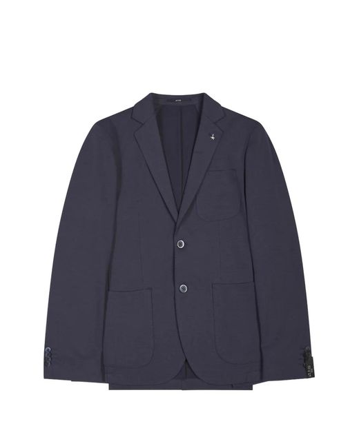 AT.P.CO Blue Gege Single-Breasted Blazer for men