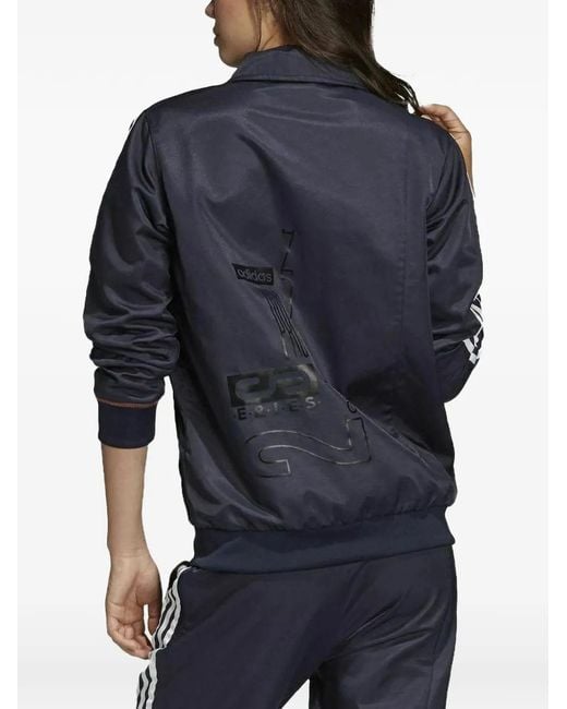 Adidas Blue Striped Track Jacket