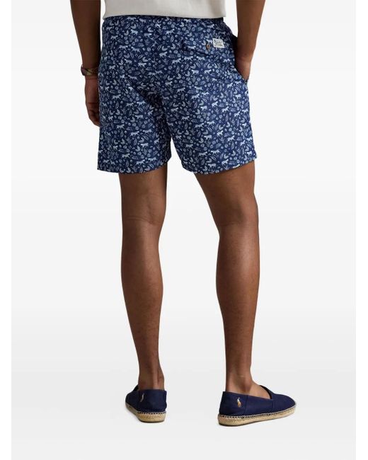 Polo Ralph Lauren Blue Printed Swim Shorts for men